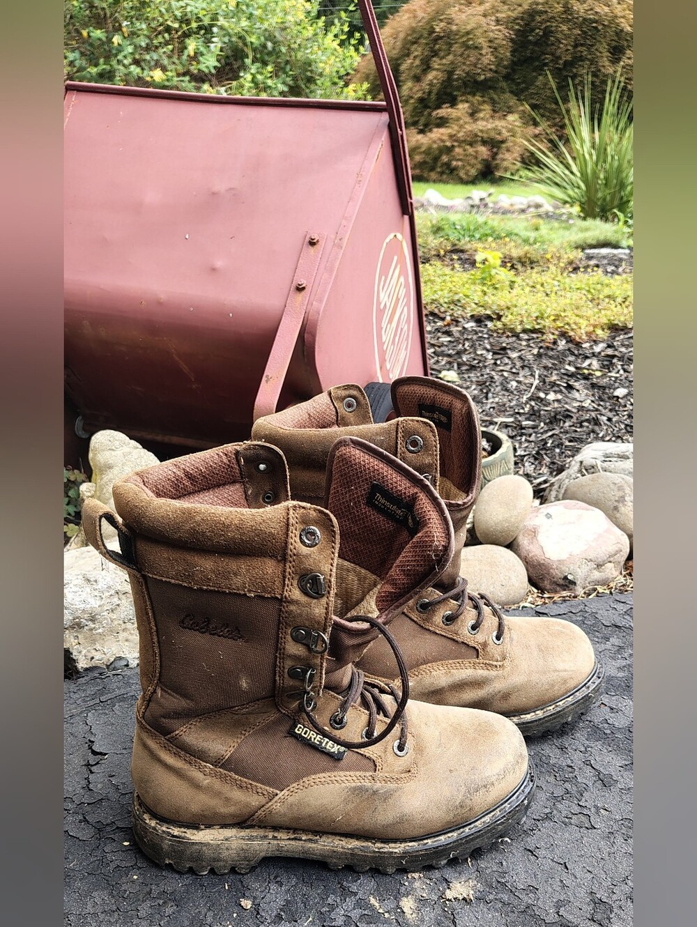 Cabela's Gore-Tex 3M Thinsulate Brown Men's Insulated Work Boots Good Condition